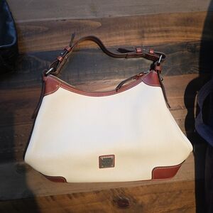 Dooney & Bourke Tan and Brown Leather Shoulder Bag